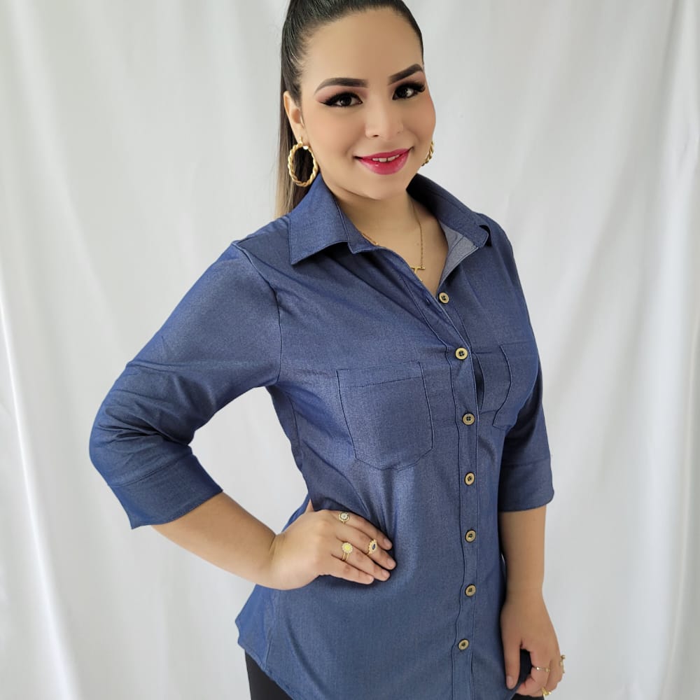 moda blusas en chambray 2021