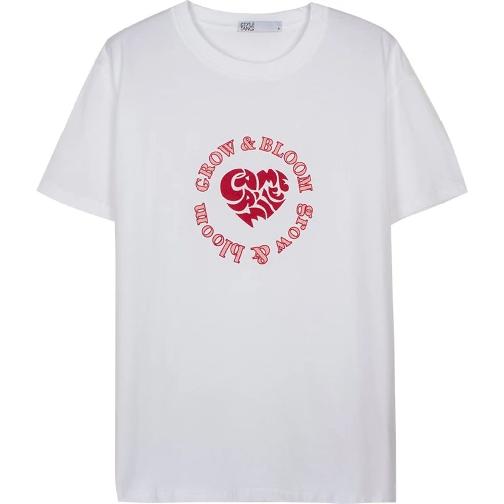 Polo Peace and Love Oversize para Mujer Estampado talla l