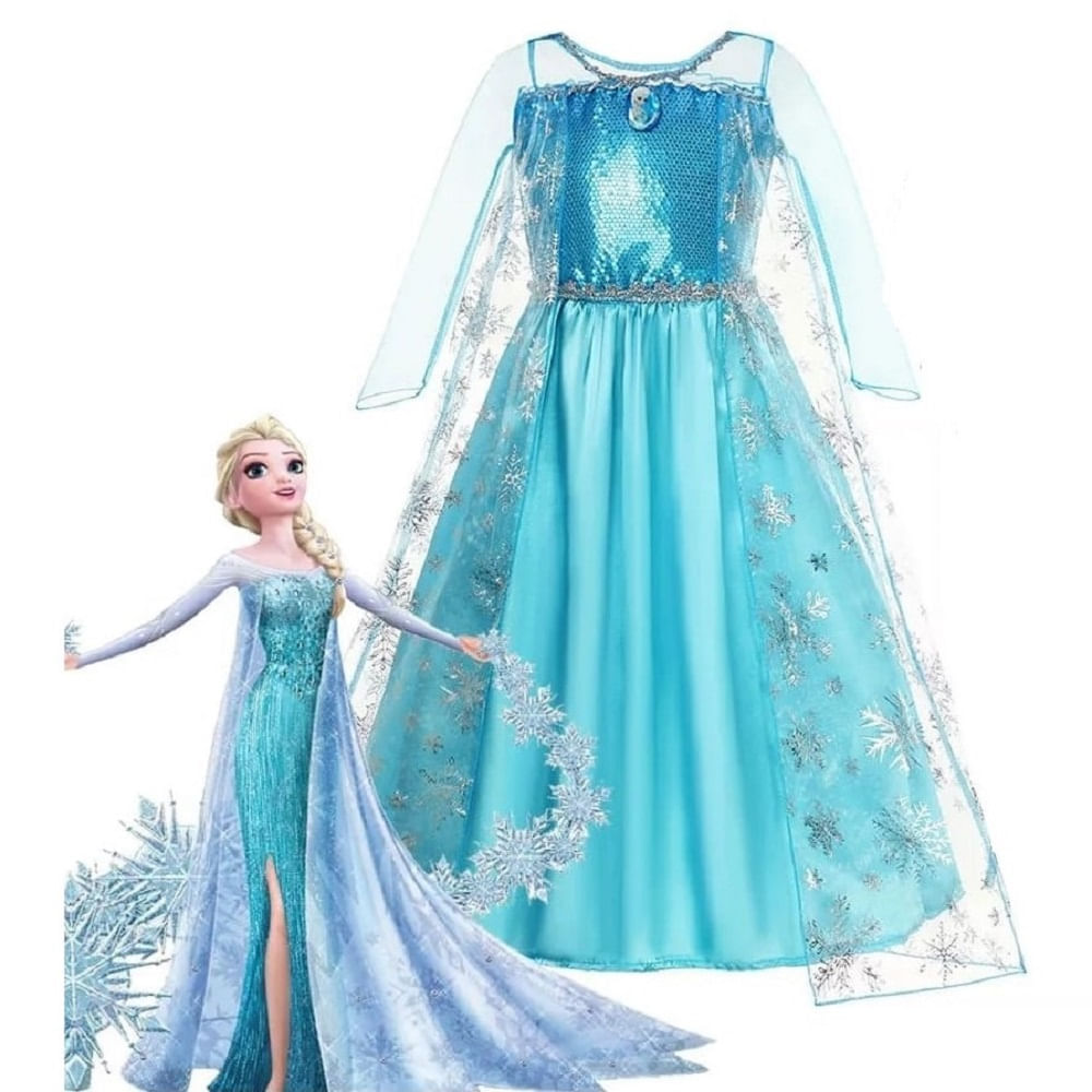 Verano Disfraz Nuevo Vestido De Elsa Disfraz Vestido Niña Frozen