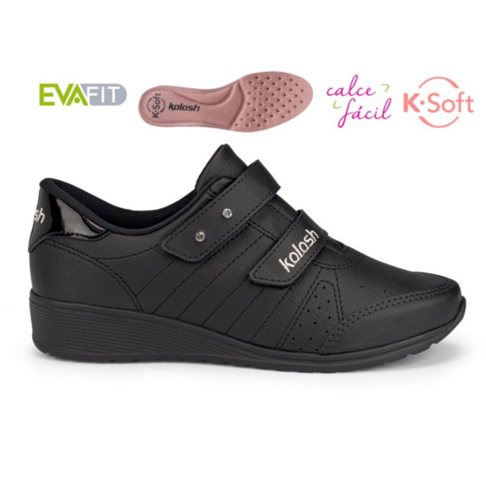 Zapatillas Urbanas Para Mujer Kolosh Negro Oechsle Oechsle