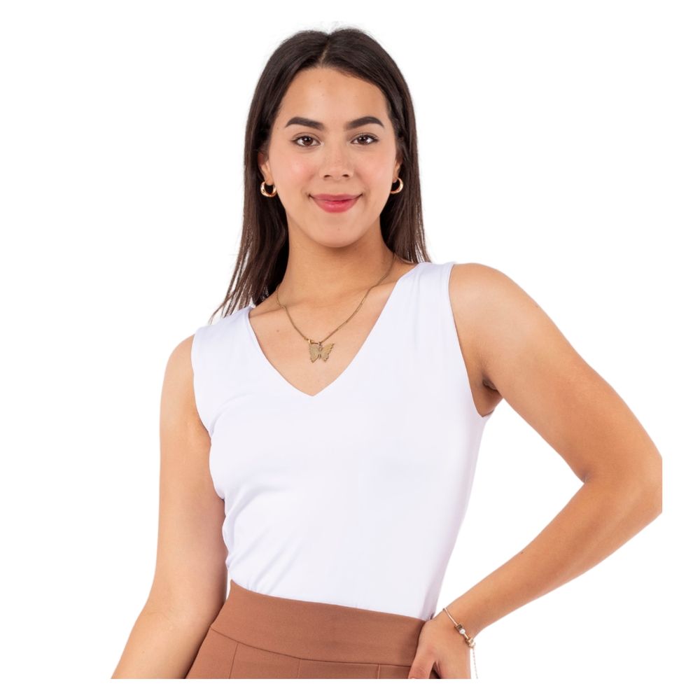 Playera Cuello V Playera Blanca Para Dama Playeras De Hombre En
