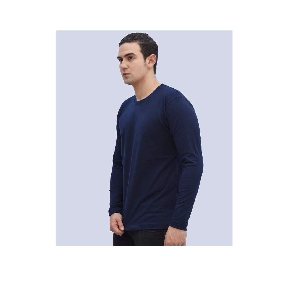 Polo Básico Manga Larga Azul Marino para Hombre Talla M Oechsle