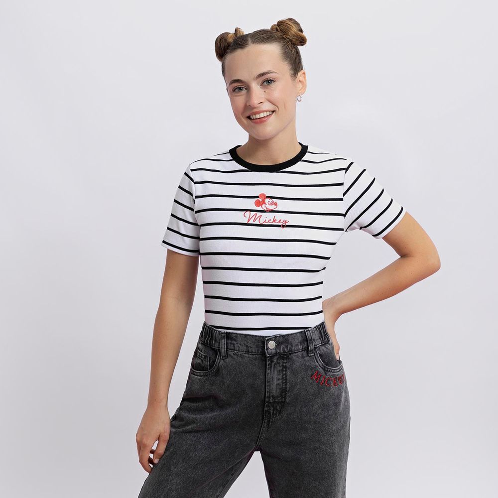 Polo Basico Polos A Rayas Mujer Camiseta De Algodón Con Rayas Para