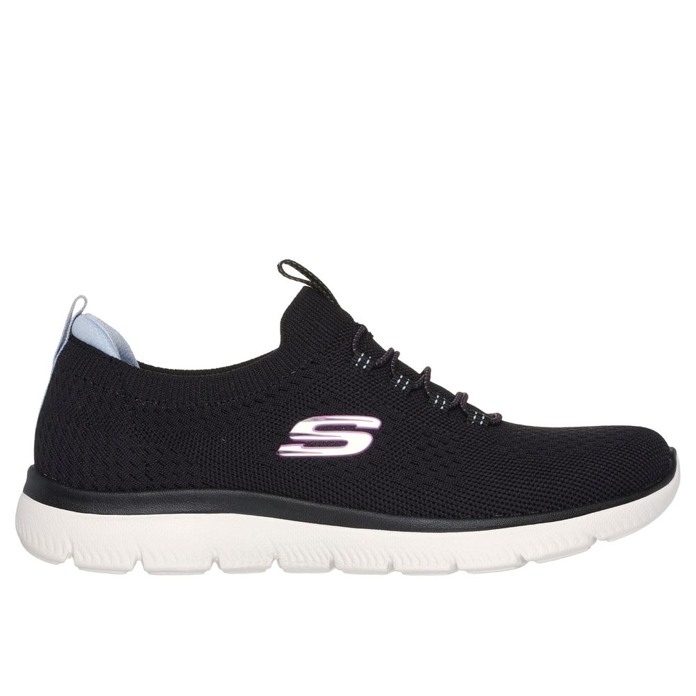 Zapatillas Running Skechers Mujer Summits 150116-Bkmt Negro