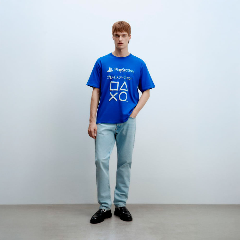 Polo Hombre Sfera Play Station Azul Oechsle Oechsle