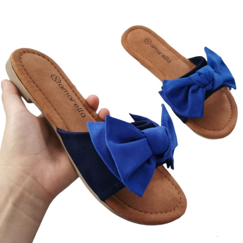 Zapatos Mujer Sandalias 24 HORAS De Cuero Para Mujer Azul Marino